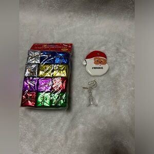 Christmas decoration holiday decor ornaments 12 gift box Santa clear bell